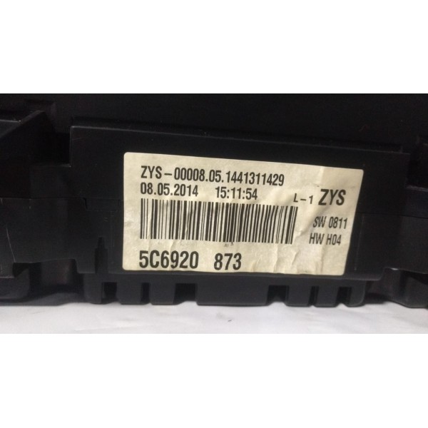 Painel De Instrumento Volkswagen Jetta 5c6920873