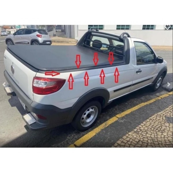 Moldura Lateral Caçamba Cabine Dupla Strada 2014/2020 Dir