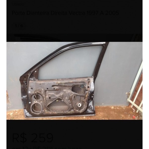 Porta Dianteira Direita Vectra 1997 A 2005