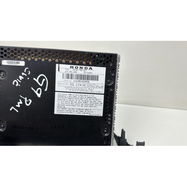 Moldura Rádio Honda Civic 2012 2013 2014 39100tr0a21