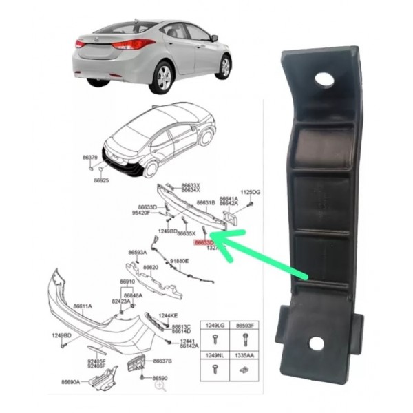 Suporte Inferior Traseiro Hyundai Elantra 2011 Á 15 Original