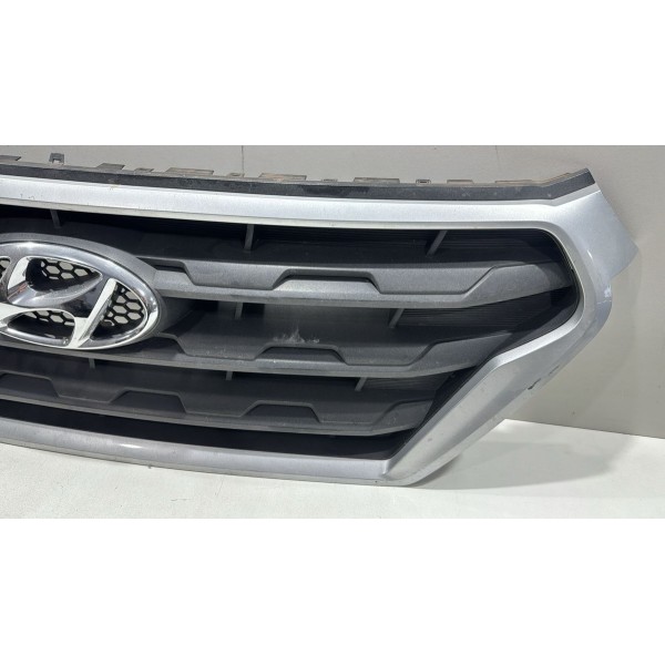 Grade Radiador Hyundai Creta 2017 18 2019 Com Friso Prata