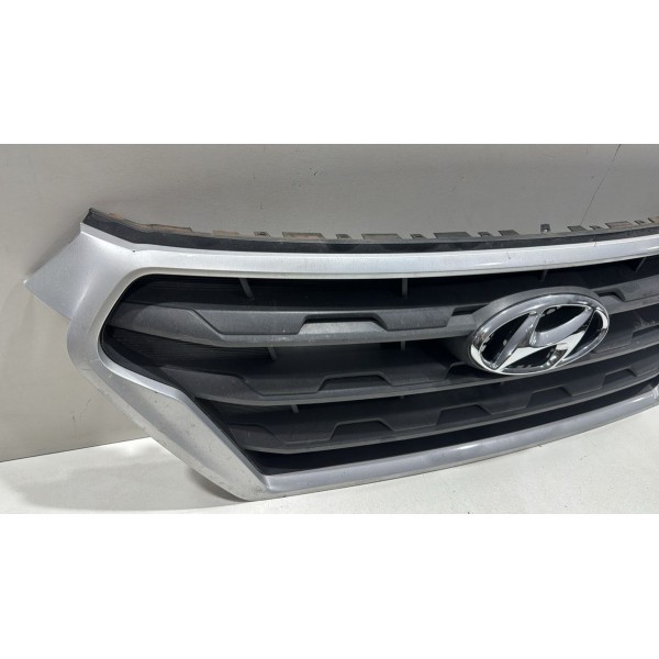 Grade Radiador Hyundai Creta 2017 18 2019 Com Friso Prata