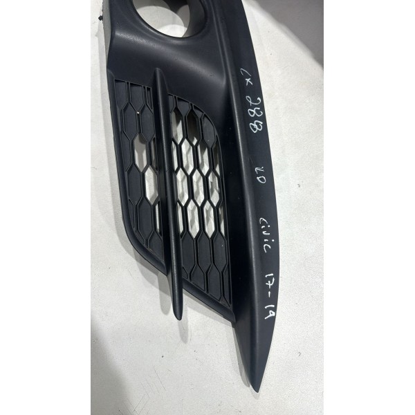 Moldura Grade Farol Milha Direito Honda Civic 2017 Á 2021