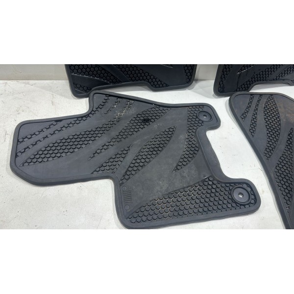 Jogo Tapete Borracha Jeep Compass Original 2017 Á 2023 Preto