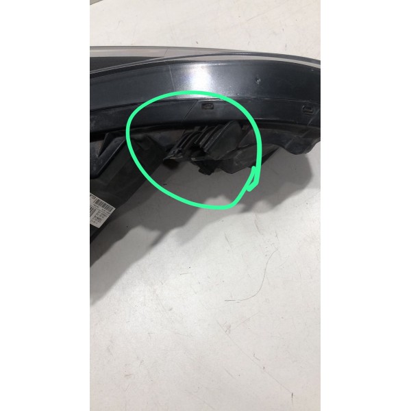 Farol Esquerdo Hyundai Hb20 2013 Á 2019 Mascara Negra Detalh
