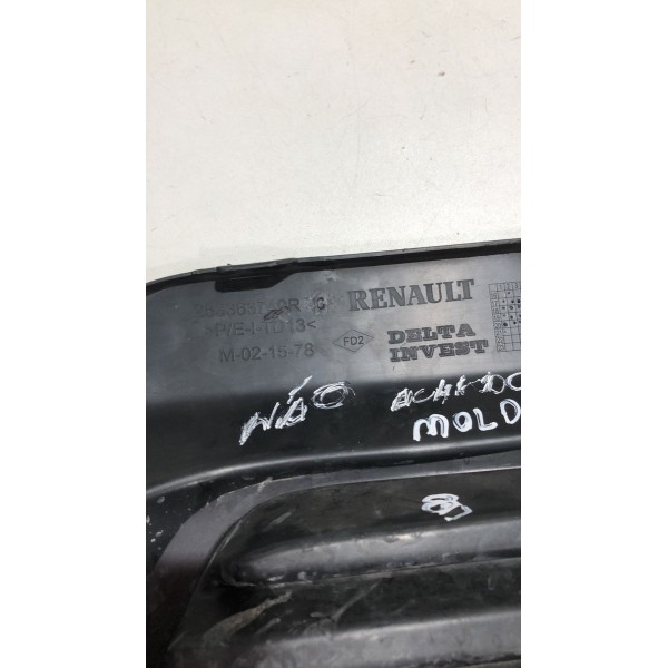 Moldura Grade Milha Logan Sandero 2020 2021 2022 2023 S/furo Preto Esquerdo