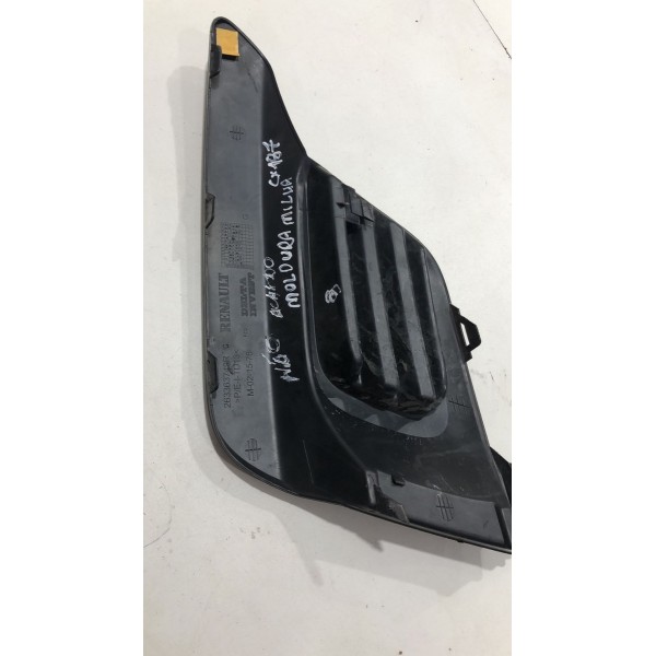 Moldura Grade Milha Logan Sandero 2020 2021 2022 2023 S/furo Preto Esquerdo