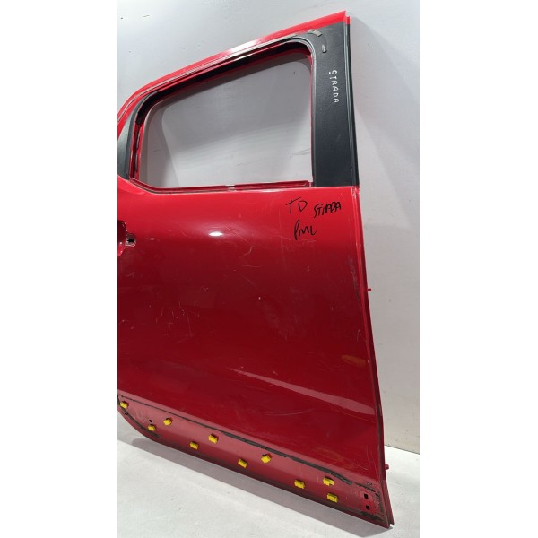 Porta Traseira Direita Fiat Strada 2020 2021 2022 2023 Vermelha
