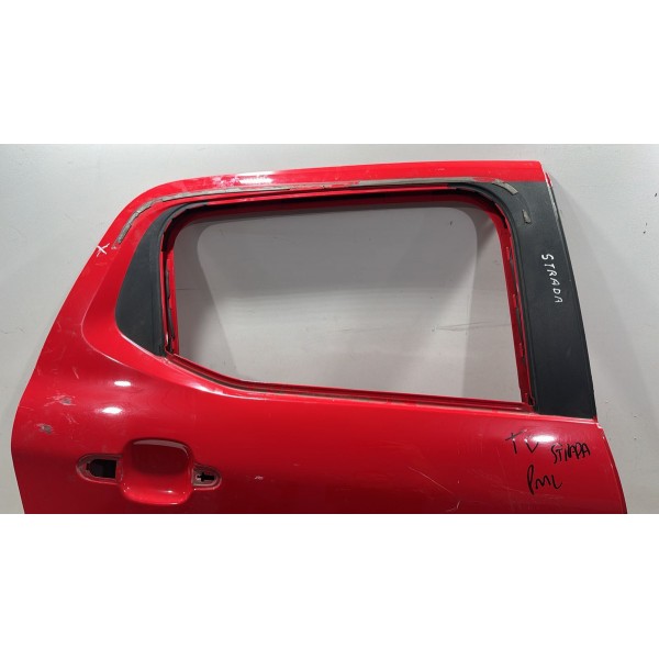 Porta Traseira Direita Fiat Strada 2020 2021 2022 2023 Vermelha