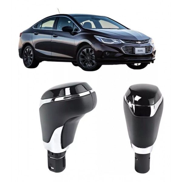 Manopla Cruze Cambio Automático Emborrachada Preta 2017 A 21
