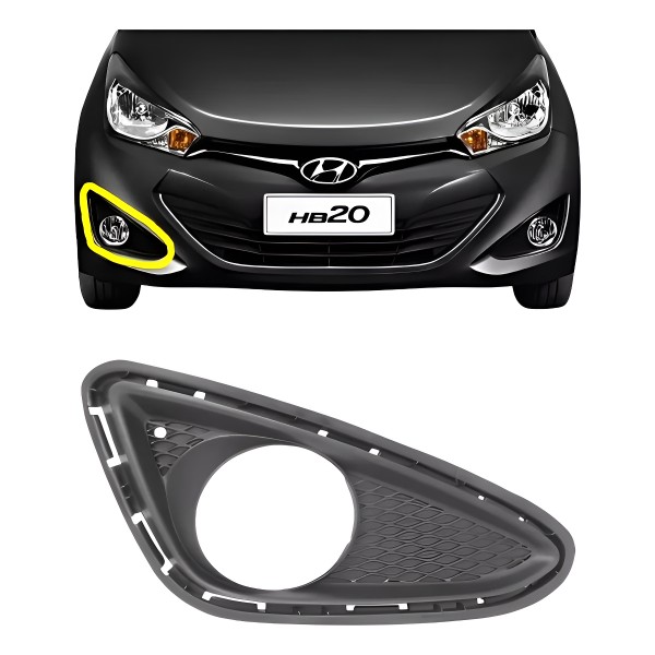 Moldura Farol De Milha Direito Hyundai Hb20 13 A 19