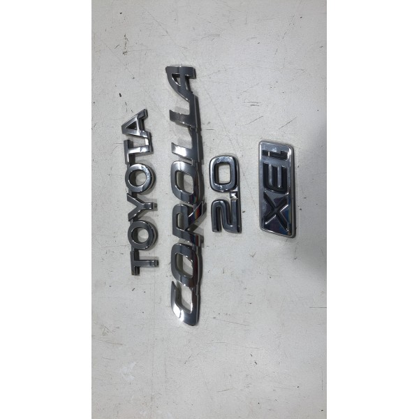 Emblemas Tampa Traseira Toyota Corolla Xei 2.0 2015 Á 2019