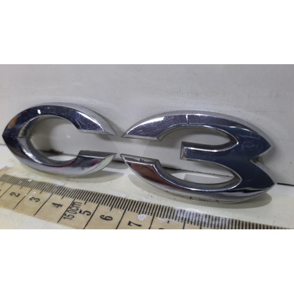 Emblema Tampa Traseira Citroen C3