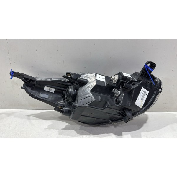 Farol Esquerdo Ford Ka 2019/2022 Máscara Negra Aro Cromado