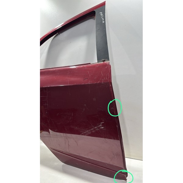 Porta Traseira Direita Chevrolet Onix Prisma 2012 A 2019 Esquerdo Vermelha