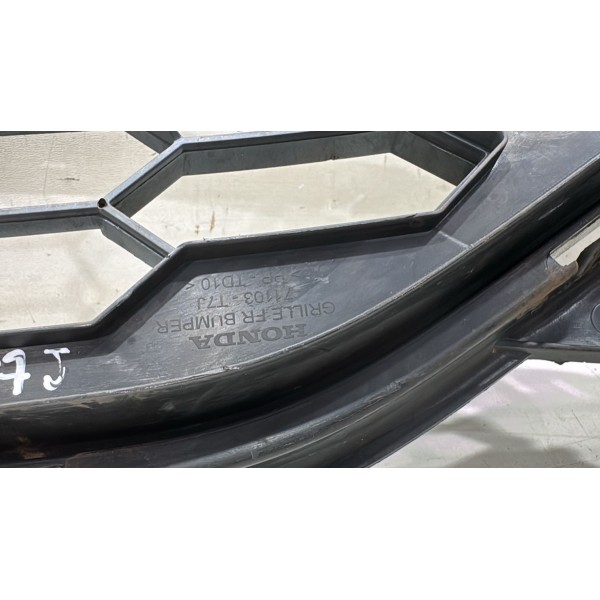 Grade Inferior Parachoque Dianteiro Honda Hrv 2015 2016 Preto