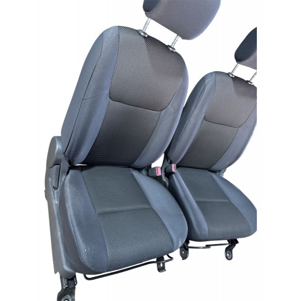 Jogo De Banco De Pano Nissan Frontier 2013 Á 2016 Cinza-escuro