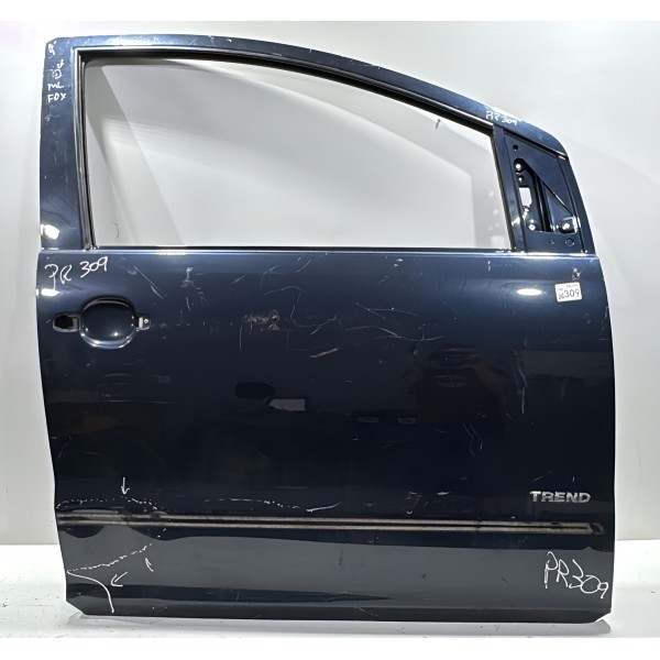 Porta Dianteira Direita Fox 2010/2014 2 Furos Fechadura Direito Azul