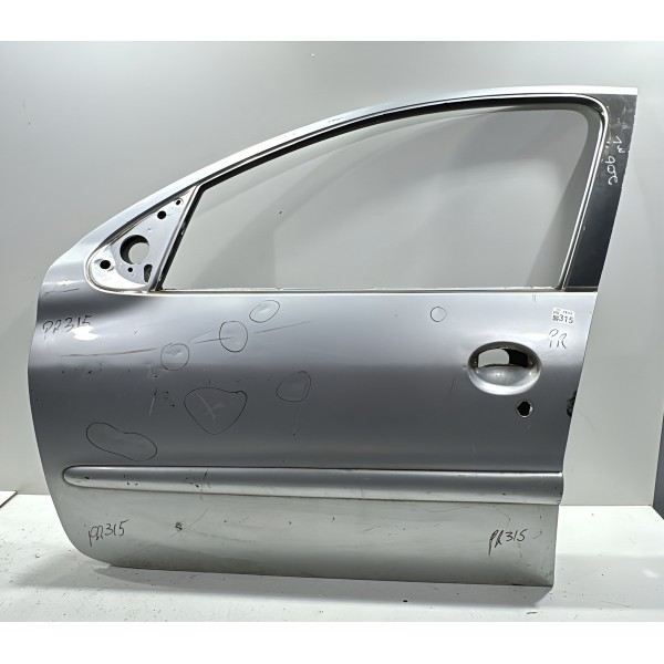 Porta Dianteira Esquerda Peugeot 206 207  4 Portas Cinza Porta Dianteira Esquerda Peugeot 206 207  4 Portas Cinza