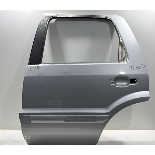 Porta Traseira Esquerda Só Lata Ecosport  2003 A 2011 Esquerdo Preto