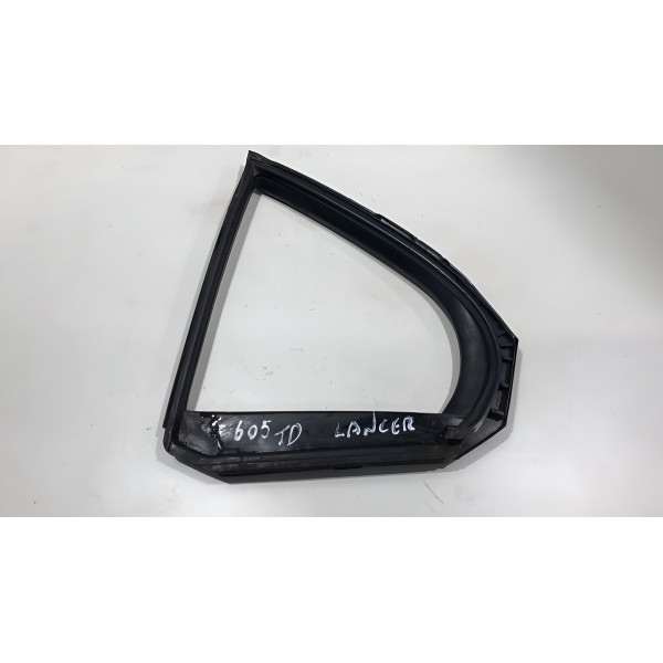 Borracha Vidro Fixo Traseiro Esquerdo Lancer 2011 Á 2016 Preto