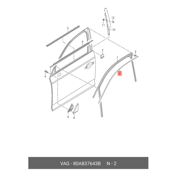 Friso Moldura Porta Dianteira Esquerda Audi Q5 2019/2023 Prata Friso Moldura Porta Dianteira Esquerda Audi Q5 2019/2023 Prata