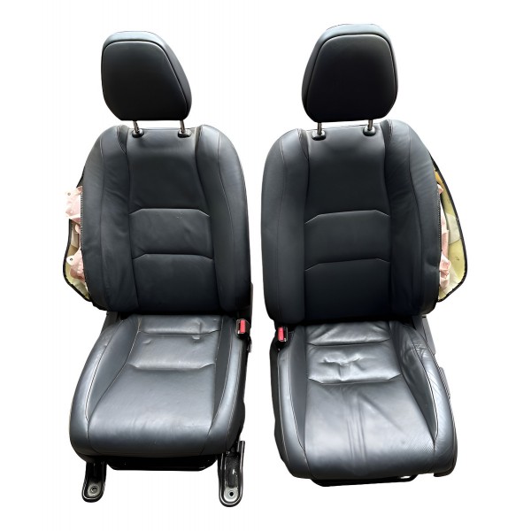 Jogo Banco Couro Honda Hrv 2015 2016 2017 2018/2021 Detalhe Preto