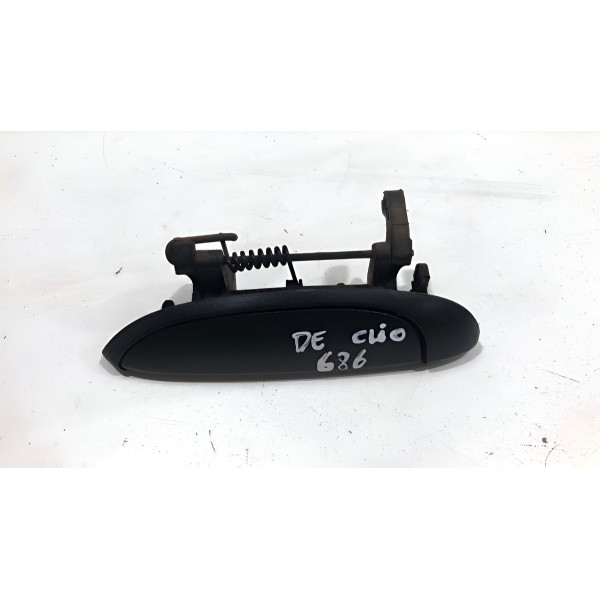Maçaneta Externa Dianteira Esquerdo Renault Clio 2006 Á 2012 Preto Dianteira
