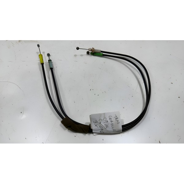 Cabo Fechadura Maçaneta Interna Traseira Corolla 2003/2008 Preto Dianteira