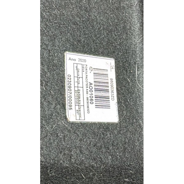 Tampão Bagagito Porta Malas Peugeot 2008 2015 2016 A 2022 Preto