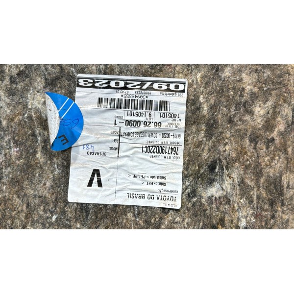 Forro Tampa Tras Toyota Yaris Sedan 22/24