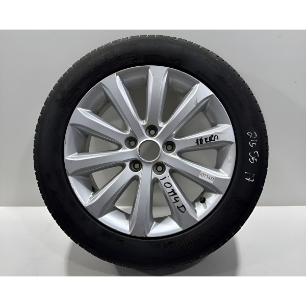 Roda Liga Azera + Pneu Michelin 215/55/r17  2008 2009 Cinza