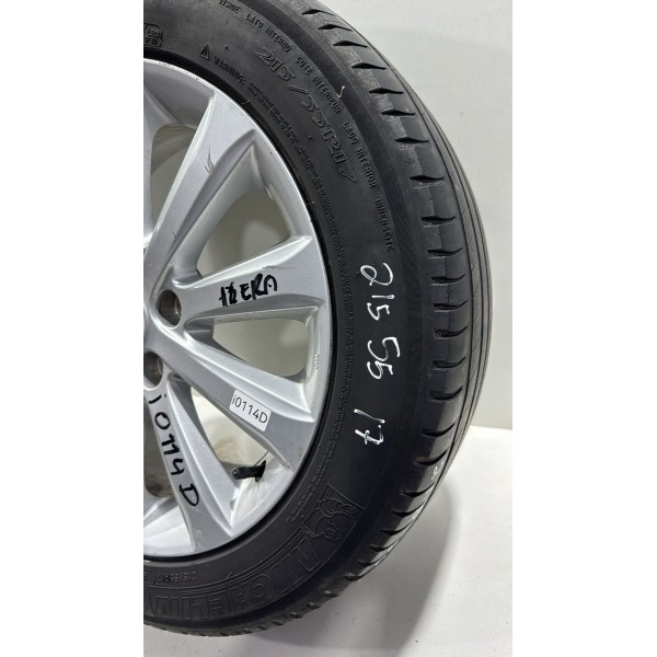 Roda Liga Azera + Pneu Michelin 215/55/r17  2008 2009 Cinza