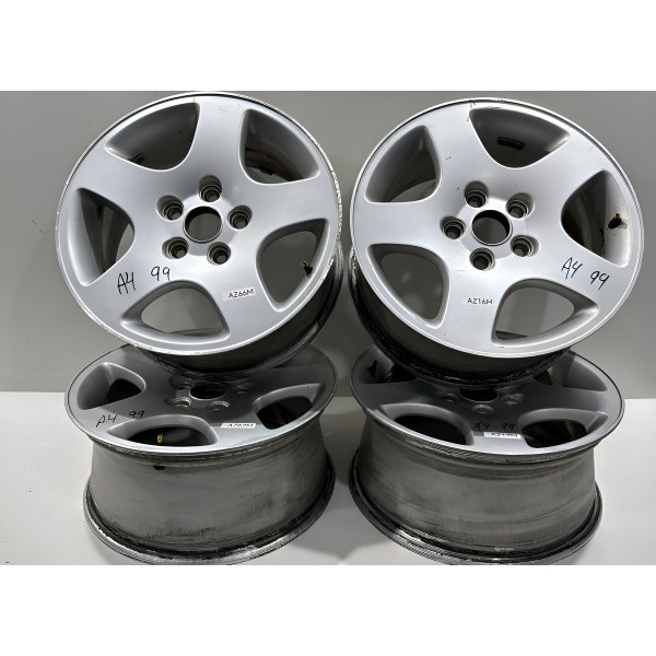 Jogo Roda Audi A4 Aro 16 1998 A 2000 Preto