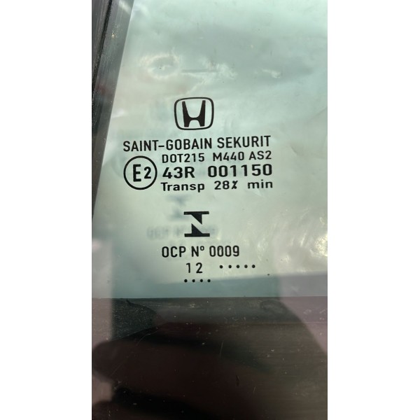 Vidro Fixo Traseiro Esquerdo Honda Civic 2012 13 14 15 2016