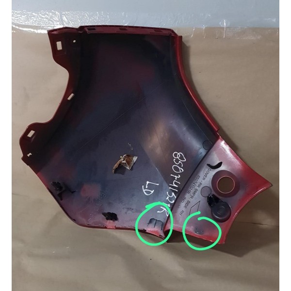Moldura Ponteira Parachoque Traseiro Renault Kwid Direita